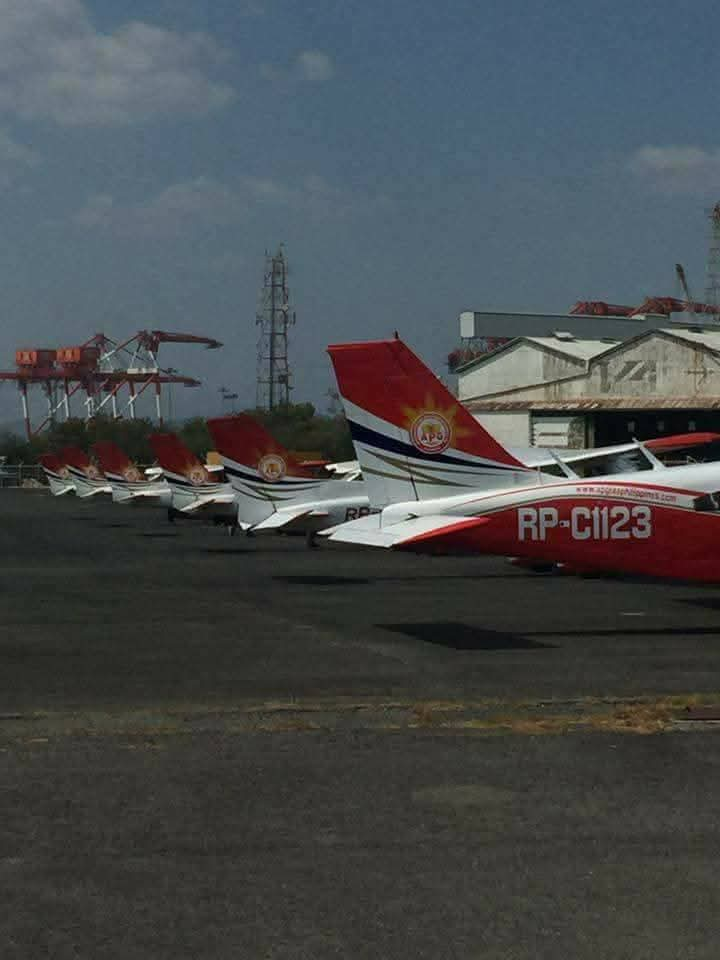 APG training fleet tails lined up at Subic Bay